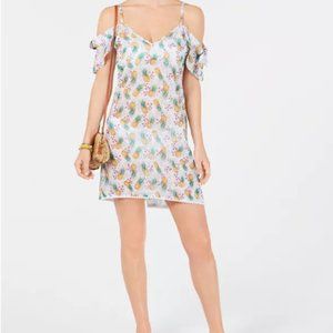 Miken Flutter-Sleeve Cover-Up Dress Sz M NWT